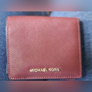 Preowned Michael‎ Kors reddish brown wallet